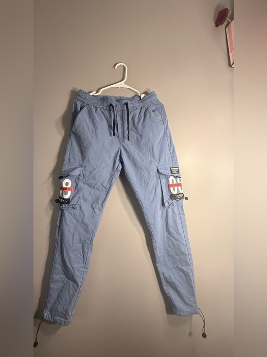 Royal spirit Other - Men's Sky Blue Cargo Pants with Utility Pockets